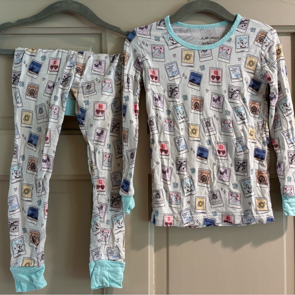 Taylor Swift Print PJ Set - June and Grey 2T